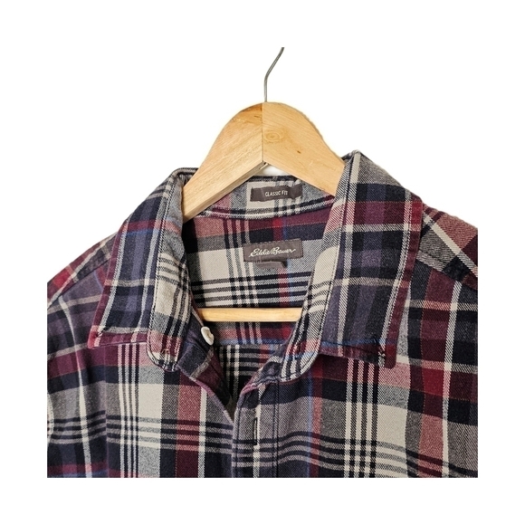 Eddie Bauer classic fit heritage plaid button down shirt size Large - Picture 3 of 10